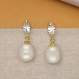 Sri Jagdamba Pearls Essence Pearl Earrings for Women and Girls-image-10