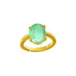 RRVGEM Gold Plated Panna Ring-57