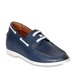 Celby Men's Height Increasing Blue Boat Shoes-image-62