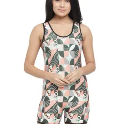 N-Gal Multicolor Geometric Print Swimsuit-image-34