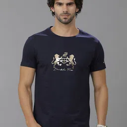 Double Two Men Typography Avengers Printed Applique Slim Fit T-shirt-image-54