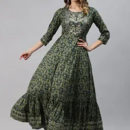 Divena Green Printed Anarkali Kurta-image-53