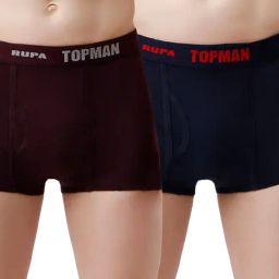 RUPA TOPMAN Assorted Regular Fit Trunks - Pack of 2-picture-14