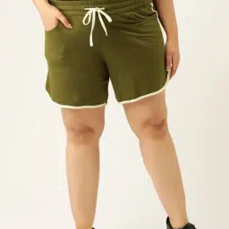 theRebelinme Olive Cotton Shorts-picture-46