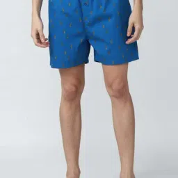 Peter England Blue Cotton Regular Fit Printed Boxers-picture-44