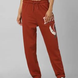 Only Brown Printed Joggers-image-59