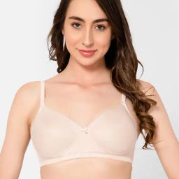 Clovia Beige Full Coverage Padded T-Shirt Bra-image-86