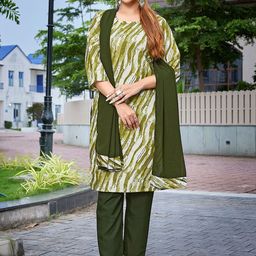 Royal Export Abstract Printed Straight Kurta With Trouser & Dupatta-image-81