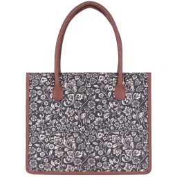 ZOUK Flomotif Book Black Printed Tote Handbag image 2