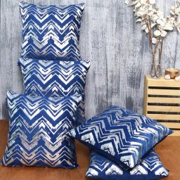 Romee Blue Velvet Printed Cushion Covers-image-81