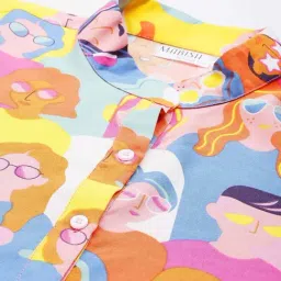 Mabish By Sonal Jain Multicolored Printed A-Line Kaftan Dress image 5