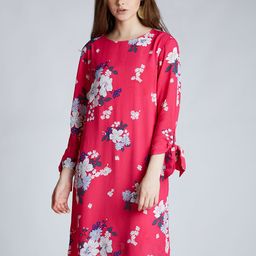 Harpa Women Pink Floral Print A-Line Dress-image-18