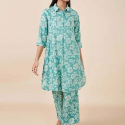 Rangmanch by Pantaloons Blue Printed Straight Kurta-picture-3