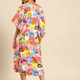 Mabish By Sonal Jain Multicolored Printed A-Line Kaftan Dress image 2