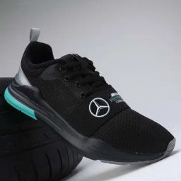 Puma Kids Mercedes AMG Petronas Formula 1 Wired Black & Silver Casual Sneakers-image-1
