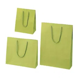 AS ONE Color Handbag Paper Bag Unbleached Kraft Paper Yellowish Green, 61-313-10-6 (Set of 100 pcs)-3