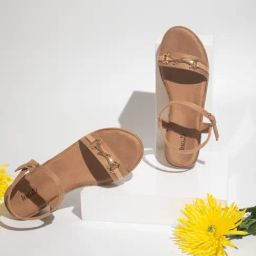 Inc.5 Women's Dark Beige Ankle Strap Wedges-image-33