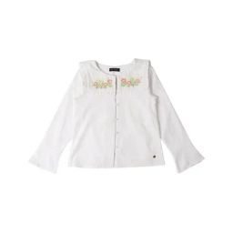Allen Solly Junior White Embroidered Full Sleeves Top-image-40