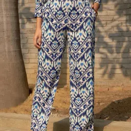 Rare Women Multi Colour Abstract Regular Trousers-image-69