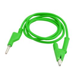 15A Test Lead Wire 4mm Banana Plug And Alligator/Crocodile Clip 15A Multimeter DIY Test Wires With Secure Connections - Green - RS688215A Test Lead Wire 4mm Banana Plug And Alligator/Crocodile Clip 15A Multimeter DIY Test Wires With Secure Connections - Green - RS6882 image 1