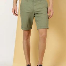 Thomas Scott Olive Slim Fit Shorts-picture-42