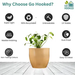 Go Hooked Brown Pluto Flower Planter image 4