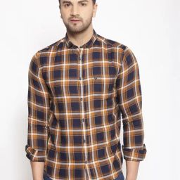 SHOWOFF Multi Cotton Slim Fit Checks Shirt-image-26