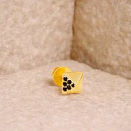 GIVA 925 Silver Golden Midnight Pyramid Stud Earrings for Him-picture-34