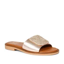 ViviBlu Women's Champagne Slide Sandals-picture-34