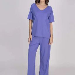 Moomaya Purple Pyjamas Set-image-24