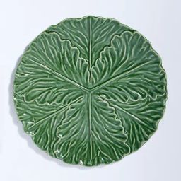 Westside Home Green Cabbage Leaf Design Serving Platter-image-92