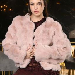 Odette Pink Plain Jacket-image-28