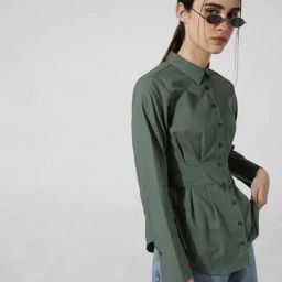Only Green Cotton Regular Fit Shirt-image-96