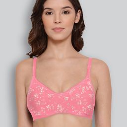 LYRA Printed Combed Cotton Wirefree Secret Support Bra with Detachable Strap-image-39