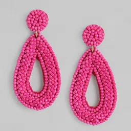 RICHEERA Pink Oval Drop Earrings-53