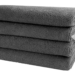 Softspun 30x40 cm 340 GSM Grey Microfiber Towel Pack of 4 Pcs-image-34