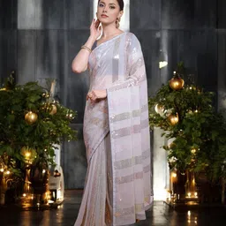 DIVASTRI Embellished Sequinned Heavy Work Saree With Unstitched Blouse Piece-image-40