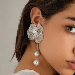 StyleCast x Revolte Floral Drop Earrings image 3