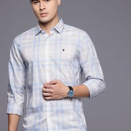 Louis Philippe Sport Super Slim Fit Checked Pure Cotton Casual Shirt-picture-46