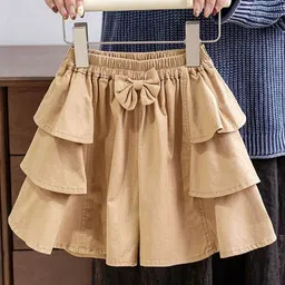 INCLUD Girls Loose Fit Ruffled Flared Hem Shorts-image-62