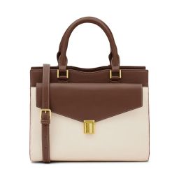 MIRAGGIO Alison Beige Satchel Bag with Detachable Strap-picture-33