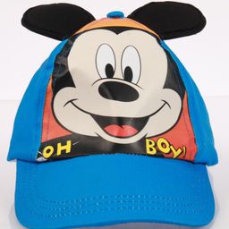 Babyhug Disney Cotton Summer Cap With Mickey Mouse Graphics - Blue-image-62