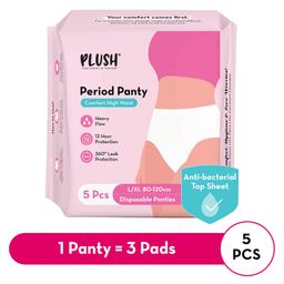 Plush Comfort High Waist Disposable Period Panty Pack of 5 ( L - XL )-image-37