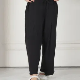 Mini & Ming Cotton Solid Trousers - Black-picture-41