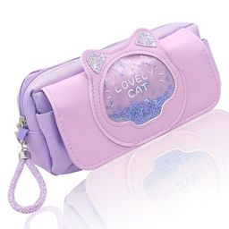 FunBlast Cat Theme Multipurpose Stationery Pouch for Girls - Pack of 1 Purple-picture-11