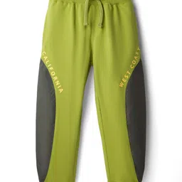 Pine Kids Knit Full Length Cut & Sew Lounge Pant with Text Print - Olive Green-picture-43