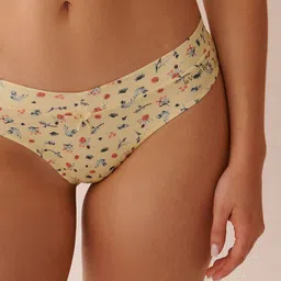 La Vie en Rose Printed Cotton Thong Briefs 9999958398615-picture-32