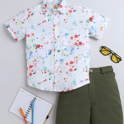 AWW HUNNIE Boys Relaxed Floral Opaque Printed Casual Shirt-image-94