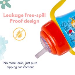 Adore Upsilon Straw Sipper with Twin Handle 150 ml- Transporter image 4