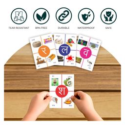 Clapjoy Hindi Varnamala Double Sided Flash Cards for Kids Easy & Fun Way of Learning image 5
